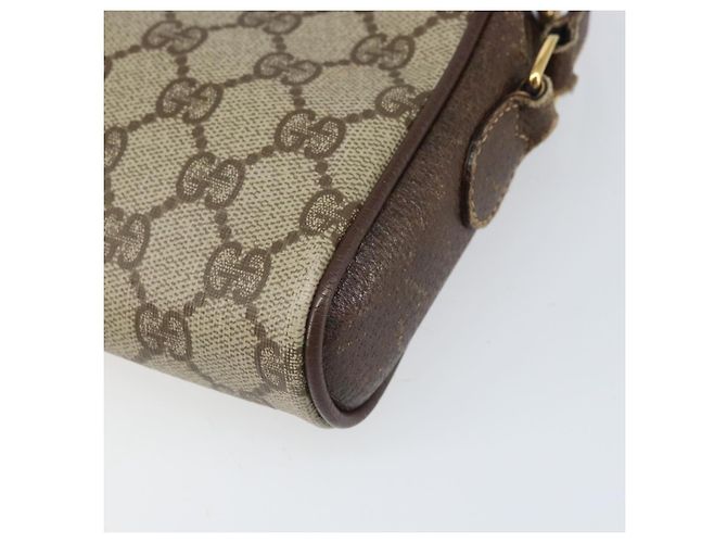 Bolsa Sherry Line GG Supreme Web da GUCCI em PVC bege e dourado 116 02 089 Auth 172071 - vista 16