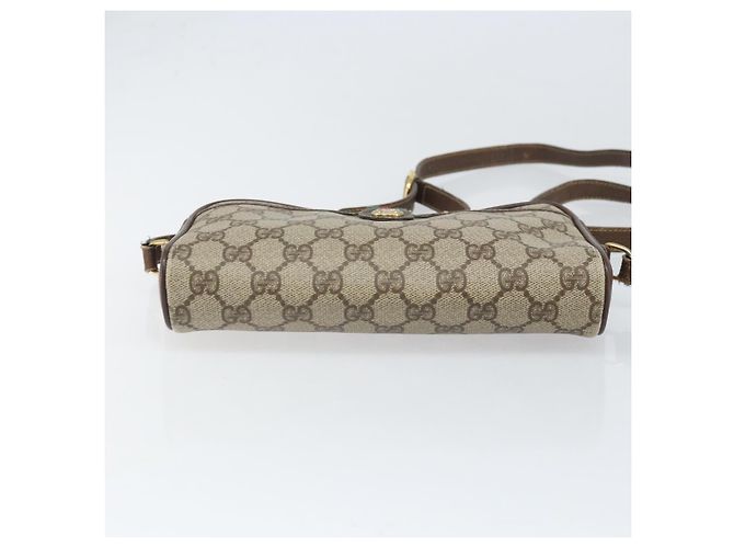 Bolsa Sherry Line GG Supreme Web da GUCCI em PVC bege e dourado 116 02 089 Auth 172071 - vista 5
