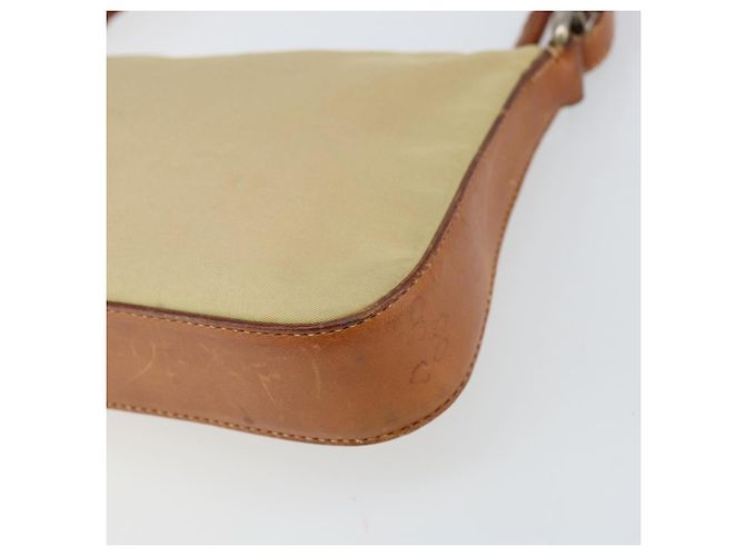 PRADA Pochette in Nylon Pelle Beige Argento Auth 171021 - vista 16