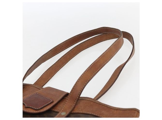 Céline Borsa tote in tela Macadam CELINE in pelle PVC marrone oro Auth bs33207 D'oro - vista 14