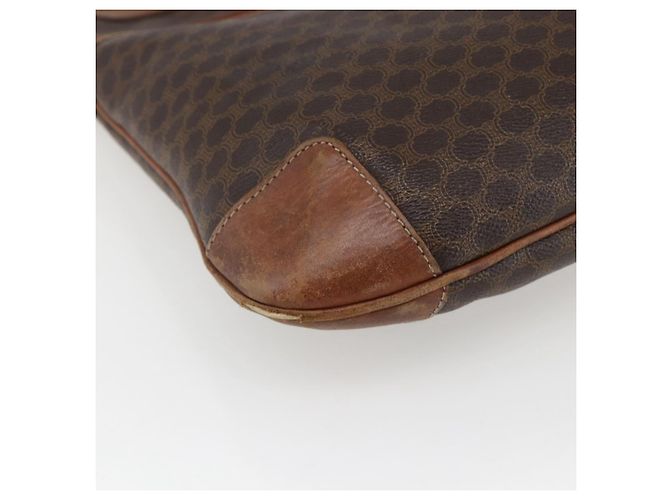 Céline Borsa tote in tela Macadam CELINE in pelle PVC marrone oro Auth bs33207 D'oro - vista 15