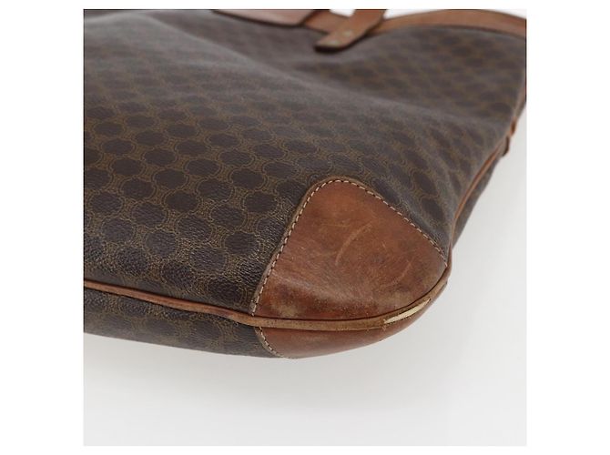 Céline Borsa tote in tela Macadam CELINE in pelle PVC marrone oro Auth bs33207 D'oro - vista 16