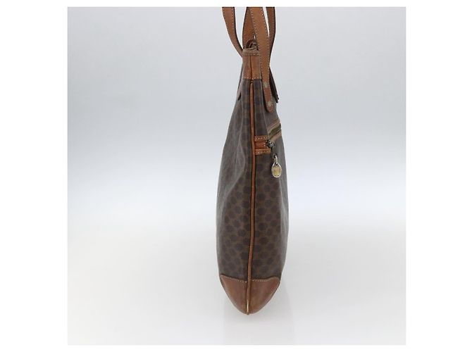Céline Borsa tote in tela Macadam CELINE in pelle PVC marrone oro Auth bs33207 D'oro - vista 3