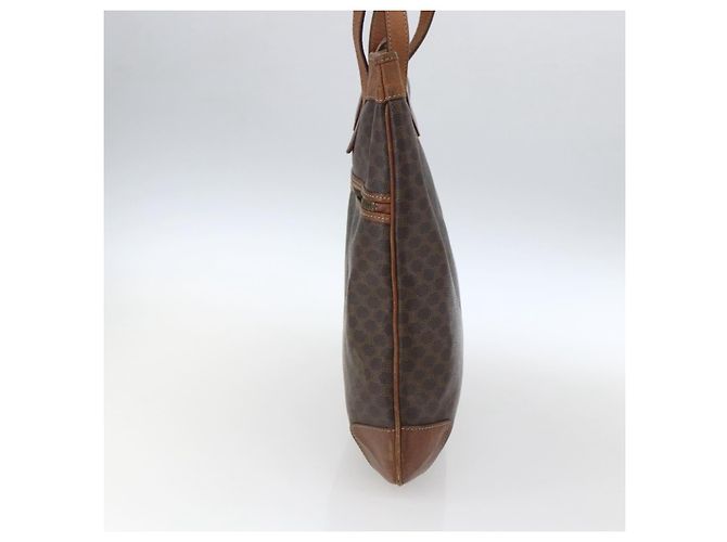 Céline Borsa tote in tela Macadam CELINE in pelle PVC marrone oro Auth bs33207 D'oro - vista 4