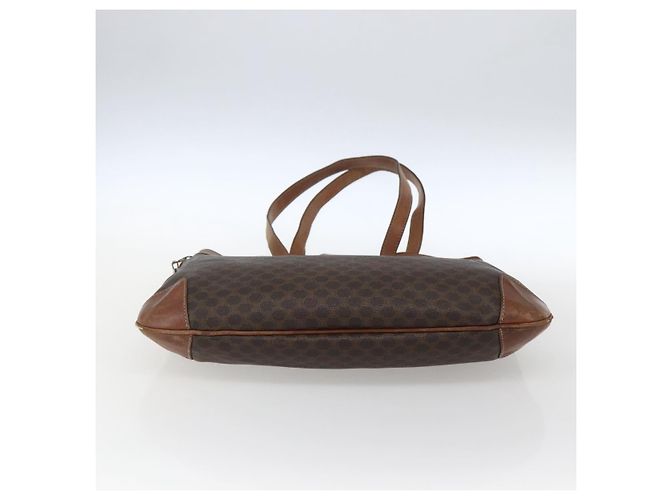 Céline Borsa tote in tela Macadam CELINE in pelle PVC marrone oro Auth bs33207 D'oro - vista 5