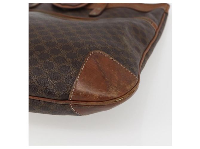 Céline Borsa tote in tela Macadam CELINE in pelle PVC marrone oro Auth bs33207 D'oro - vista 8