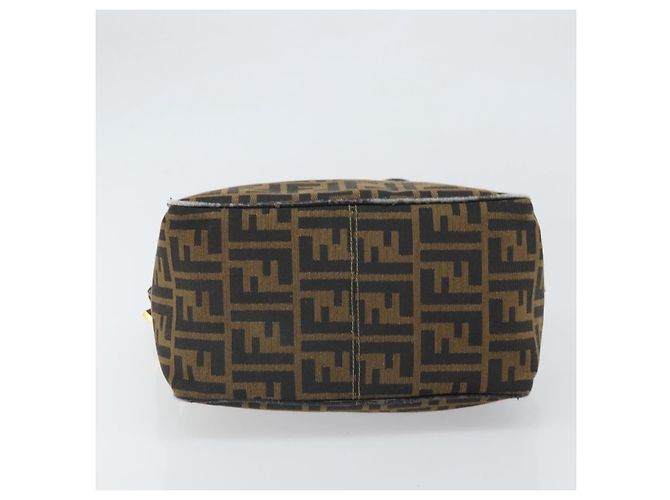 Borsa a Spalla in Tela Zucca FENDI Nera Marrone Auth 171985 Nero - vista 5