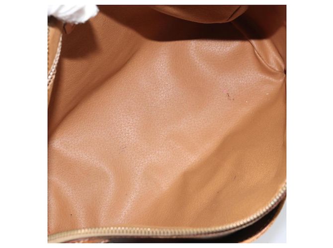 Céline Borsa Boston in tela Macadam CELINE in pelle PVC marrone oro Auth ti3656 D'oro - vista 10