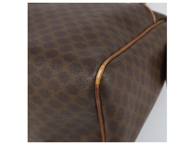 Céline Borsa Boston in tela Macadam CELINE in pelle PVC marrone oro Auth ti3656 D'oro - vista 14
