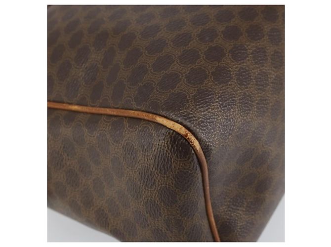 Céline Borsa Boston in tela Macadam CELINE in pelle PVC marrone oro Auth ti3656 D'oro - vista 15