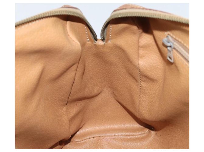 Céline Borsa Boston in tela Macadam CELINE in pelle PVC marrone oro Auth ti3656 D'oro - vista 21