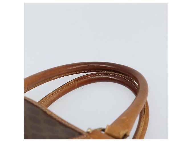 Céline Borsa Boston in tela Macadam CELINE in pelle PVC marrone oro Auth ti3656 D'oro - vista 8
