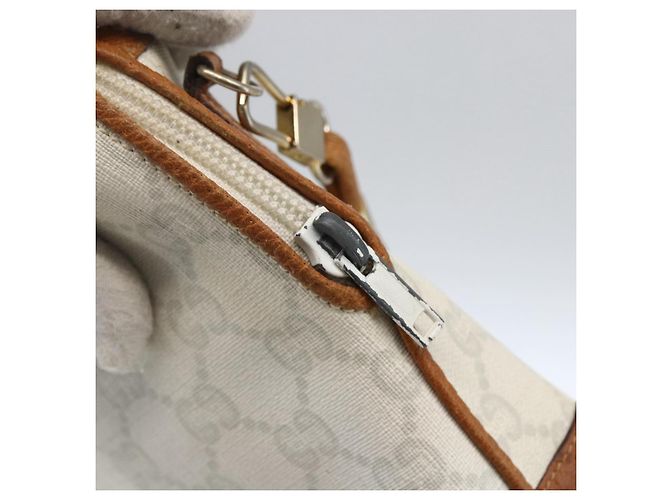 Borsa a Spalla GUCCI GG Plus Supreme PVC Oro Bianco Auth ti3663 D'oro - vista 10