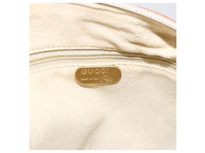 Borsa a Spalla GUCCI GG Plus Supreme PVC Oro Bianco Auth ti3663 D'oro - vista 11