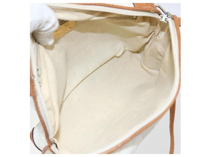 Borsa a Spalla GUCCI GG Plus Supreme PVC Oro Bianco Auth ti3663 D'oro - vista 12