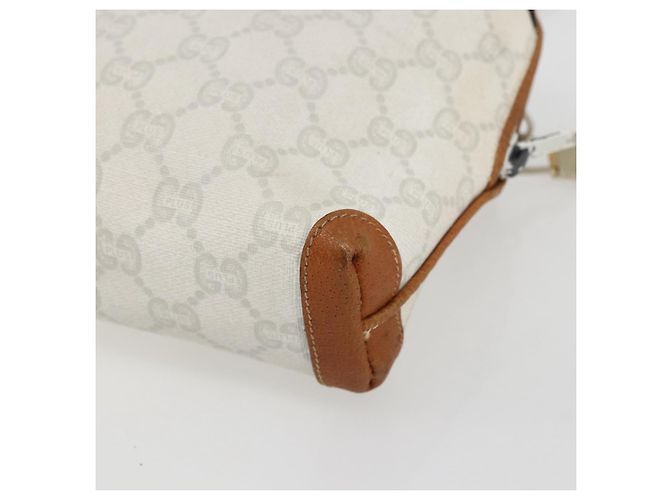 Borsa a Spalla GUCCI GG Plus Supreme PVC Oro Bianco Auth ti3663 D'oro - vista 15