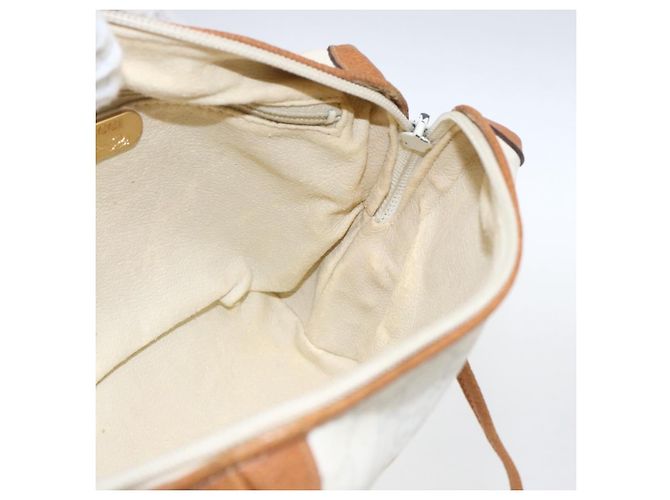 Borsa a Spalla GUCCI GG Plus Supreme PVC Oro Bianco Auth ti3663 D'oro - vista 18