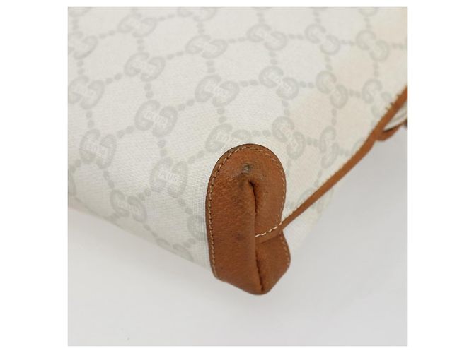Borsa a Spalla GUCCI GG Plus Supreme PVC Oro Bianco Auth ti3663 D'oro - vista 9