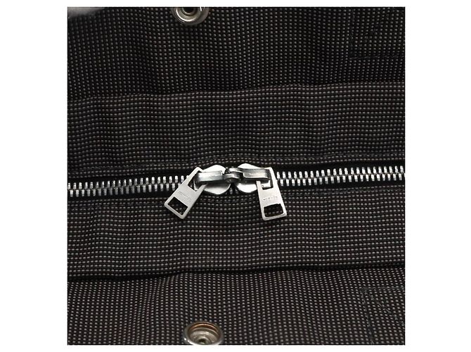 Hermès HERMES Her Line Tote MM Handtasche aus Canvas Grau Silber Authentisch 172058 Braun - Ansicht 10