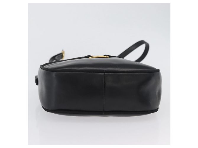 Borsa a Spalla Vala in Pelle Nera e Oro Salvatore Ferragamo Auth BA10794 Nero D'oro - vista 5
