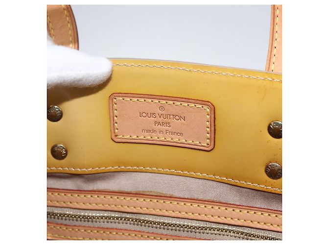 LOUIS VUITTON Monogram Vernis Reade MM Borsa a Mano Beige M91141 LV Auth 171054 - vista 10