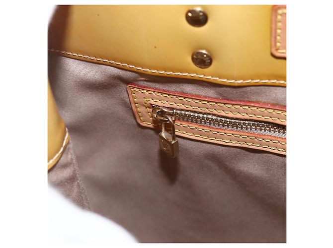 LOUIS VUITTON Monogram Vernis Reade MM Borsa a Mano Beige M91141 LV Auth 171054 - vista 19