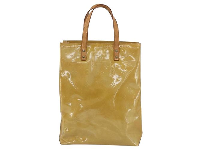 LOUIS VUITTON Monogram Vernis Reade MM Borsa a Mano Beige M91141 LV Auth 171054 - vista 2