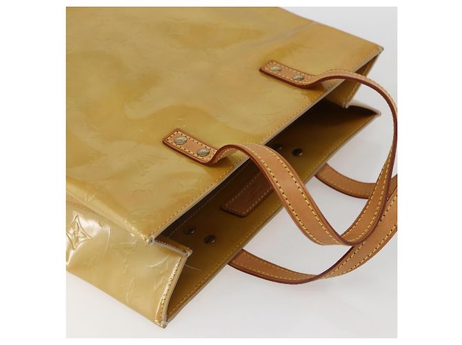 LOUIS VUITTON Monogram Vernis Reade MM Borsa a Mano Beige M91141 LV Auth 171054 - vista 6
