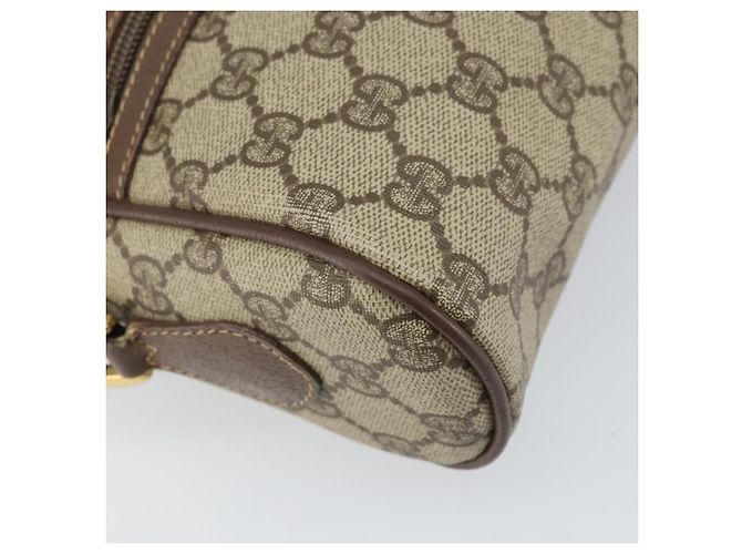 GUCCI GG Supreme Web Sherry Line Bag PVC Beige Gold 001 44 6655 Auth 171924 Golden - view 15