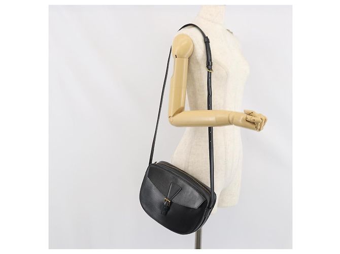LOUIS VUITTON Borsa a Spalla Epi Jeune Fille MM Nera M52152 LV Auth ka2241 Nero - vista 24