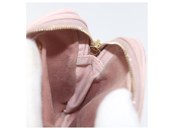 Borsa a spalla in pelle Miu Miu Matelassé con catena, rosa e oro, Auth 165800 D'oro - vista 20