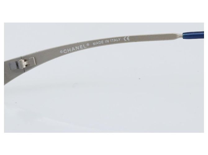 Occhiali da sole CHANEL metallo Blu CC Auth BA10546 - vista 8