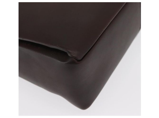 Borsa a Spalla Gancini in Pelle Marrone Argento Auth BA10376 di Salvatore Ferragamo - vista 14