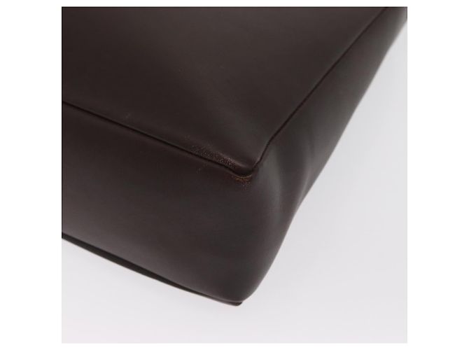 Borsa a Spalla Gancini in Pelle Marrone Argento Auth BA10376 di Salvatore Ferragamo - vista 17