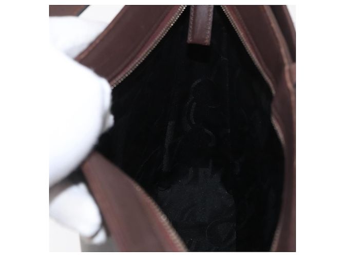 Borsa a Spalla Gancini in Pelle Marrone Argento Auth BA10376 di Salvatore Ferragamo - vista 18