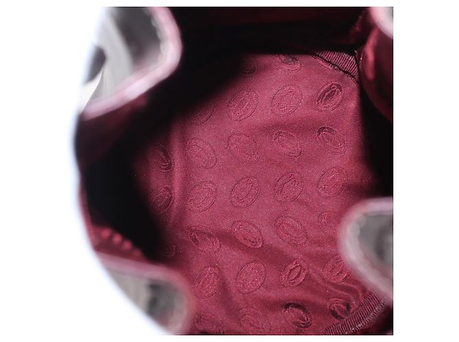 CARTIER Borsa a Spalla Must Line in Pelle Bordeaux Oro Auth 171643 D'oro Bordò - vista 11