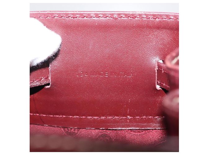CARTIER Borsa a Spalla Must Line in Pelle Bordeaux Oro Auth 171643 D'oro Bordò - vista 12