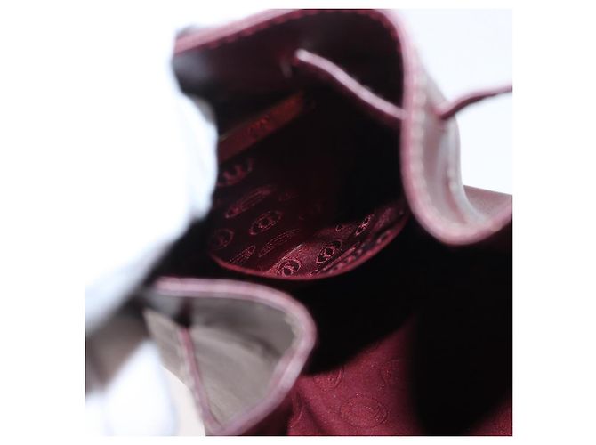 CARTIER Borsa a Spalla Must Line in Pelle Bordeaux Oro Auth 171643 D'oro Bordò - vista 20
