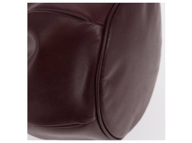 CARTIER Borsa a Spalla Must Line in Pelle Bordeaux Oro Auth 171643 D'oro Bordò - vista 9