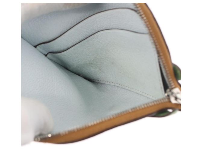 Hermès Portafoglio Paddock in pelle azzurro chiaro Auth HERMES 169952 Blu chiaro - vista 11