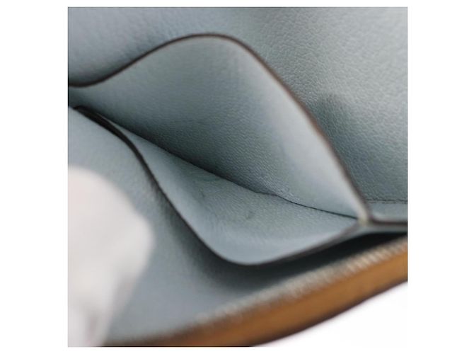 Hermès Portafoglio Paddock in pelle azzurro chiaro Auth HERMES 169952 Blu chiaro - vista 12