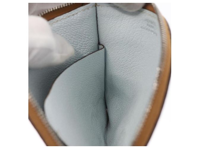 Hermès Portafoglio Paddock in pelle azzurro chiaro Auth HERMES 169952 Blu chiaro - vista 17
