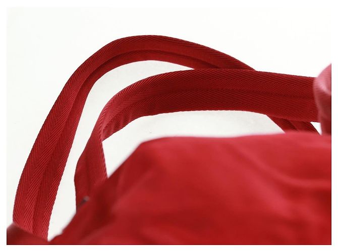 PRADA Backpack Nylon Red Silver Auth 169589V Silvery - view 16