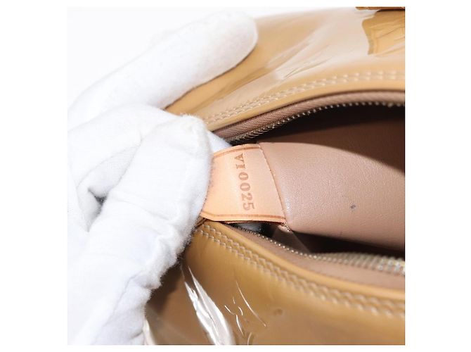 LOUIS VUITTON Borsa a Mano Monogram Vernis Bedford Noisette M91329 LV Auth 171681 Nocciola - vista 12