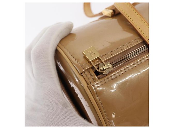 LOUIS VUITTON Borsa a Mano Monogram Vernis Bedford Noisette M91329 LV Auth 171681 Nocciola - vista 18