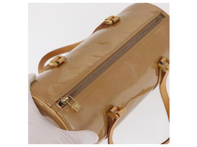 LOUIS VUITTON Borsa a Mano Monogram Vernis Bedford Noisette M91329 LV Auth 171681 Nocciola - vista 6