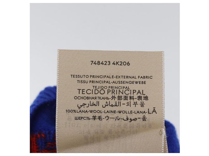 GUCCI GG Canvas Strickstoff Mütze Blau 748423 Auth bs33379 - Ansicht 11