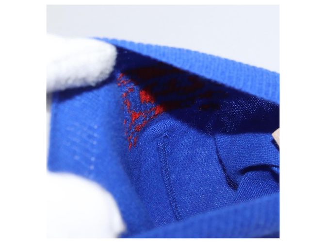 GUCCI GG Canvas Strickstoff Mütze Blau 748423 Auth bs33379 - Ansicht 7