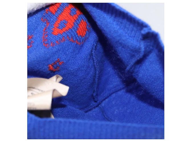 GUCCI GG Canvas Strickstoff Mütze Blau 748423 Auth bs33379 - Ansicht 8