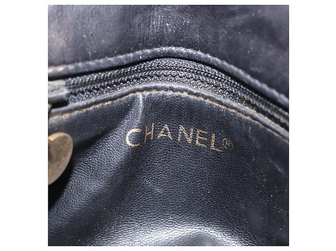 CHANEL Borsa a Vita Matelassé Pelle Nera Oro CC Auth BA10856 Nero D'oro - vista 20